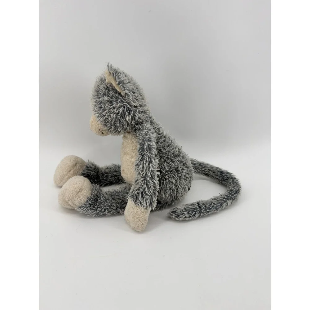 Jellycat London Junglie Cat Grey Cream Plush Stuffed Animal Toy Retired